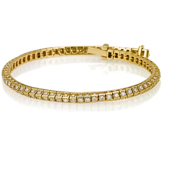 Bracciale Tennis  "Futura", in oro e diamanti - Crieri